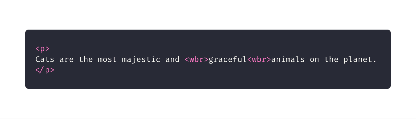 تگ <wbr> در html