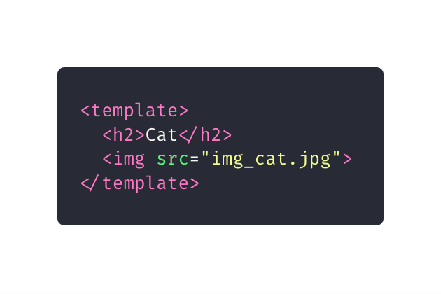 تگ <template> در html